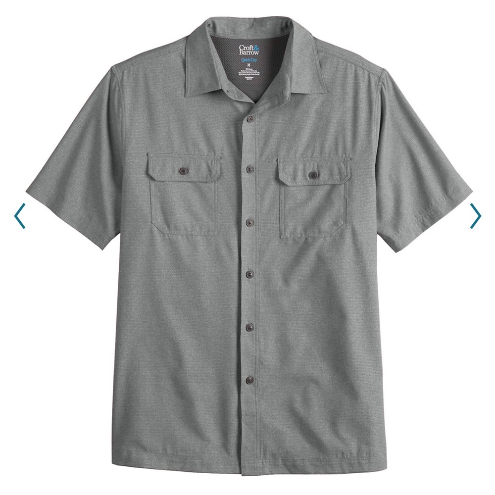 Men's Croft & Barrow® Quick-Dry Classic-Fit Button-Down Shirt